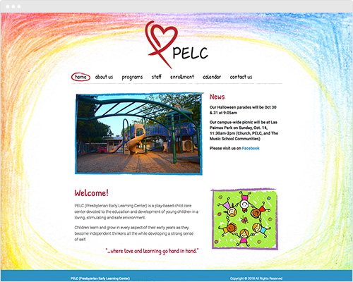 Preschool website design